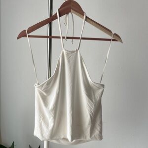 Elegant White Halter Top